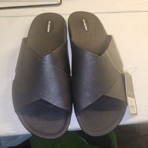 Okabashi Crossband black slides, size xl